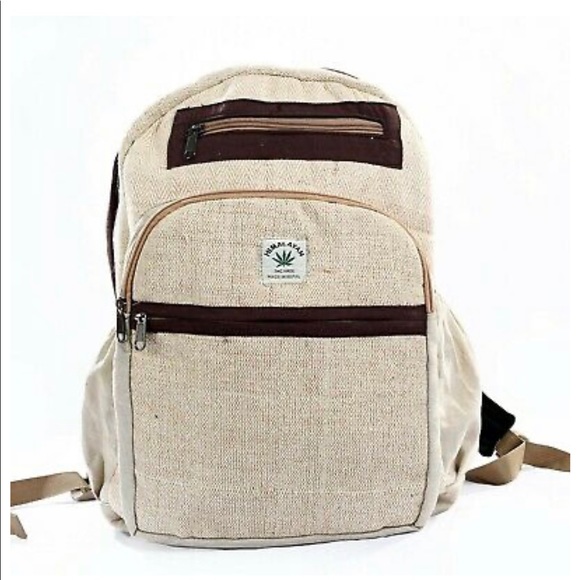 Minimalist Hemp Backpack Unisex - Picture 3 of 4